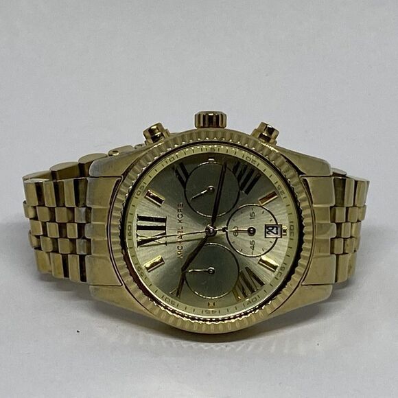 Michael Kors Lexington MK5556 Women Gold Stainless Steel Analog Dial Watch VK455 - Picture 7 of 12